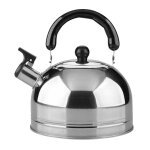 Bouilloire a fond plat en acier inoxydable, 3l, couleur sph�rique, pour le camping, une pi�ce