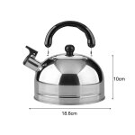 Bouilloire a sifflet en acier inoxydable 3l, thire pour cuisinire electrique, plaques de cuisson a ...