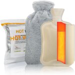 Bouillotte, 2l bouillotte d'eau chaude avec housse en peluche douce bouillotte en caoutchouc pour soulage ... Bouillotte, 2l bouillotte d'eau chaude avec housse en peluche douce bouillotte en caoutchouc pour soulage ...