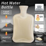 Bouillotte, 2l bouillotte d'eau chaude avec housse en peluche douce bouillotte en caoutchouc pour soulage ... Bouillotte, 2l bouillotte d'eau chaude avec housse en peluche douce bouillotte en caoutchouc pour soulage ...