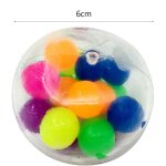 Boule anti - stress colore, 1 pices, balle anti - stress transparente, autisme, jouet sain, gadget ...