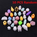 Boule anti - stress en forme de chat mignon, 10 pi�ces, anti - stress, doux et collant, jouet cadeau ...