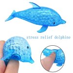 Boule anti - stress transparente popit squish dolphin frog, balle anti - stress en gel, gadget sensoriel, ...
