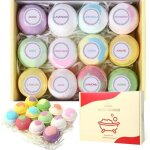 Boule de bain, 12 coffret cadeau de bain fait a la main, sel de bain aux huiles essentielles naturelles, ...
