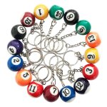 Boule de billard colorée porte - clés set 16 pcs, mini boules de porte - clés magiques Boule de billard colorée porte - clés set 16 pcs, mini boules de porte - clés magiques