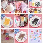 Boules de boue de neige, accessoires de chocolat, boules d'argile visqueuse, petites perles de mousse ...