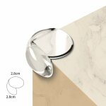 Boule en caoutchouc transparente en forme de l pour la scurit de bb, protecteur d'angle en silicone ...