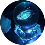 Boule de cristal galaxie - boules de verre veilleuse chambre bébé avec pied de lampe a led, clair 80mm ... Boule de cristal galaxie - boules de verre veilleuse chambre bébé avec pied de lampe a led, clair 80mm ...