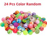Boule elastique en caoutchouc de 30mm, style mixte, 12 / 24 pices, balles rebondissantes multiples, ...