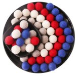 Boule de laine colore de 2cm, 60 pices, perles de nol, pour dcor de salle, bricolage, collier, bracelet, ...