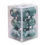 Boules de nol colores, 12 pices, arbre de nol cratif, pendentif suspendu, ornements de fte a la ...