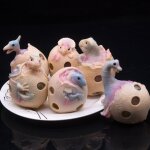 Boule de perle color�e de dinosaure, jouet sensoriel a presser, d�compression, vent, autisme, anti - ...