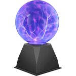 Boule plasma 5 pouces, lampe plasma boule magique sensible au toucher, boule de plasma pour cadeaux de ...