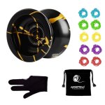 Boule professionnelle yoyo n11 en alliage d'aluminium, insensible avec sac, gant et 10 cordes