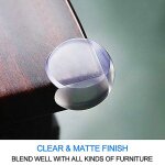 Boule de protection de s�curit� pour b�b�, en silicone, forme transparente, anti collision, coins de ...