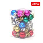 Boules de sapin de noël brillantes, 24 pièces, ornements pour arbre de noël, pour pendaison de crémaillère, ... Boules de sapin de noël brillantes, 24 pièces, ornements pour arbre de noël, pour pendaison de crémaillère, ...