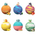 Boule de sel de bain pour enfant, 6 couleurs, jouet pour le bain, modle animal, bulles, nettoyage en ...