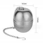 Boule a th en acier inoxydable, 1 pice, infuseur a th, filtre a mailles, passoire avec crochet, feuille ...
