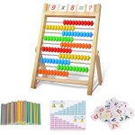 Boulier abaque, montessori jouet boulier en bois, numrique jouet educatif en bois, puzzle enfant bton ...