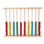 Boulier en bois a 10 ranges de perles colores, jouet educatif d'apprentissage des maths pour enfant ...
