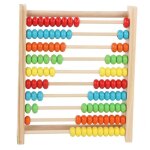 Boulier en bois avec 100 perles pour compter, jouet educatif pour l'apprentissage des maths en age pr�scolaire ...