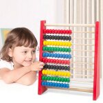 Boulier en bois pour enfants de 3 a 6 ans, jouet educatif en bois, pour la coordination ¿il - main des ...