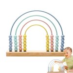 Boulier en bois montessori pour enfants, jouet educatif d'apprentissage du calcul arithmtique, accessoires ...