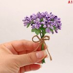 Bouquet de fleurs artificielles fait a la main pour maison de poupée, fausses roses violettes lavande, ... Bouquet de fleurs artificielles fait a la main pour maison de poupée, fausses roses violettes lavande, ...