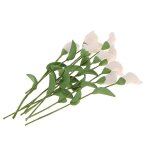 Bouquet de fleurs de colla en argile blanche, miniature, maison de poupe, echelle 1 / 12, dcor de jardin ...