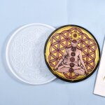 Boussole ronde en silicone, moule en epoxy, plateau de moule en silicone, dcor pour l'artisanat en rsine, ...