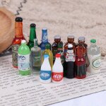 Bouteilles de boissons miniatures 1:12 pour maison de poup�e, accessoires de cuisine, livraison al�atoire, ...