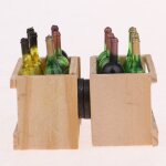 Bouteilles de champagne miniatures pour maison de poupe, 2 ensembles, 1 / 12, accessoires pour maison ...