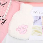 Bouteilles d'eau chaude mignonnes 1000ml avec couverture souple portable hiver chauffe - eau chaud pieds ...