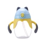 Bouteille d'eau noire a double poigne pour bb, tasse d'apprentissage en paille pour enfant, fournitures ...