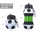 Bouteille d'eau pliable en gel de silice pour enfants, bouilloire etanche, portable, pour voyage, bureau, ...