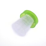 Bouteille d'eau pliante r�tractable en silicone, portable, t�lescopique, en verre, pour voyage en plein ...