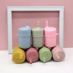 Bouteille de paille en silicone pour b�b�, pour apprendre a boire, portable, qx2d