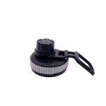 Bouteille en plastique avec couvercle rabattable en paille, pour bouteille d'eau a large bouche, portable, ...