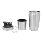 Bouteille shaker  protines avec chelle, bouteille shaker portable  double section en acier inoxydable ...