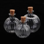 Bouteille en verre miniature 1:12 pour maison de poup�e, couvercle en li�ge, petits bocaux, accessoires ...
