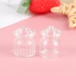 Bouteille en verre miniature 1:12 pour maison de poupe, pot de bonbons, modle de bouteille de bonbons ...