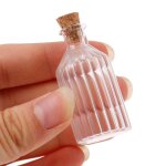 Bouteille en verre miniature pour maison de poup�e 1:12, couvercle en li�ge, petits bocaux, mod�le de ...