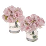 Bouteille en verre rose miniature pour maison de poupée, arrangement de fleurs, décoration de maison, ... Bouteille en verre rose miniature pour maison de poupée, arrangement de fleurs, décoration de maison, ...