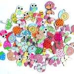 Boutons en bois en forme d'animaux, 50 pi�ces, pour artisanat de scrapbooking, bricolage, v�tements pour ...