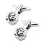 Boutons de manchette pour chemise de smoking - design argent lgant, cadeau d'anniversaire idal ...