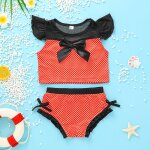 Bowknot maillot de bain imprimé pièce maillots de bain bébé dot tenues filles deux bikini enfants filles ... Bowknot maillot de bain imprimé pièce maillots de bain bébé dot tenues filles deux bikini enfants filles ...