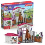 Box avec jument hanovrien et berger australien. figurine cheval et accessoires. schleich 72218 horse ...
