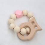 Bracelets d'allaitement en silicone pour b�b�, anneau de dentition en bois, perles, tissage a la main, ...