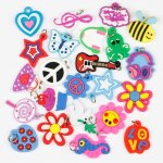 Bracelet en caoutchouc color pour fabrication de bijoux, 100 pices, pendentifs, bricolage, perles de ...