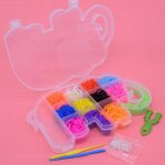 Bracelets en caoutchouc pour enfants, 600 pi�ces, jouets pour filles, bande de cheveux color�e, gomme ...